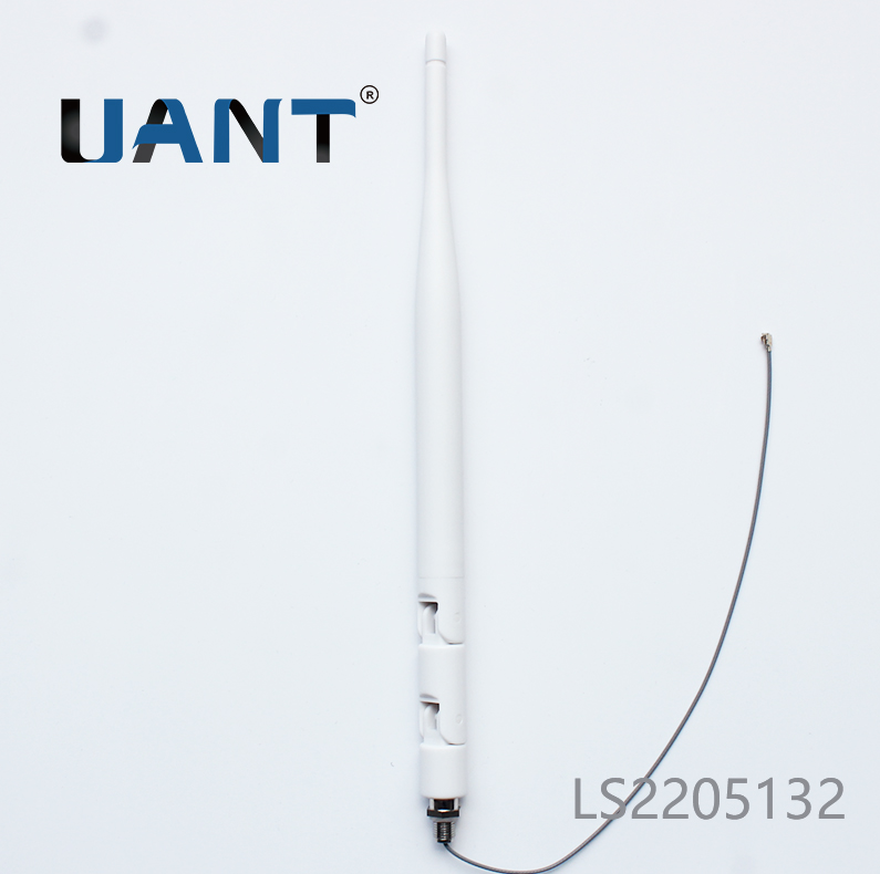 世俱杯app官方入口2.4G 5dBi白色圆形出线天线，L=200mm+端子